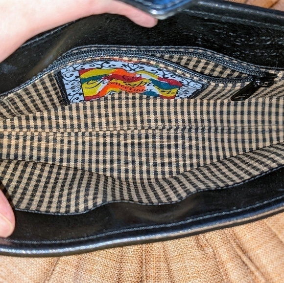 Brighton Fur Lined LIMITED EDITION 2000 Tapestry Leather Purse #247 of 500 - Picture 6 of 8